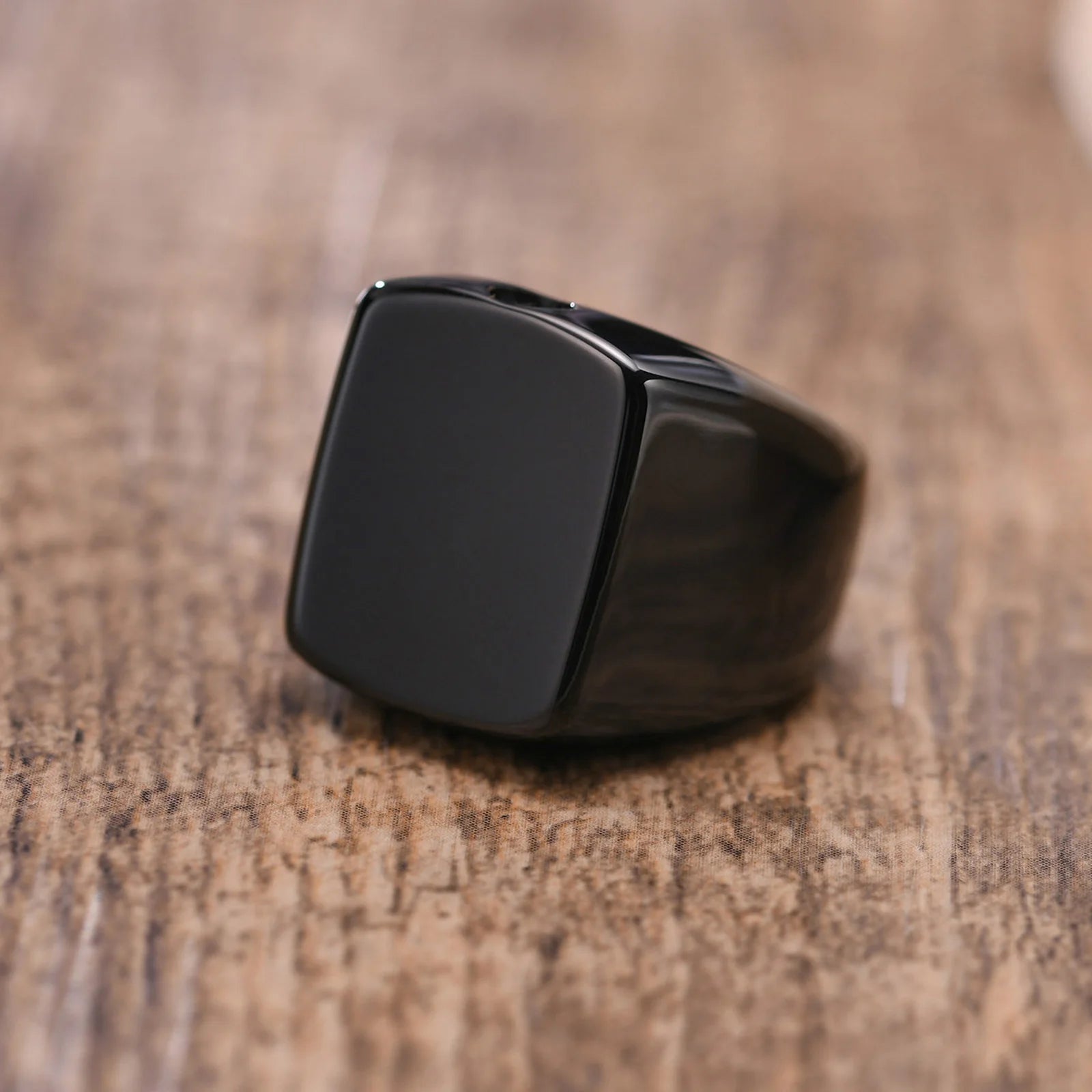 Cremation Ring, Black Urn Signet Rings