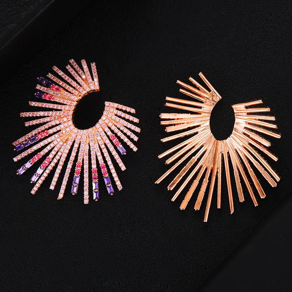 Noble Luxury Gorgeous Hot Firework Pendant Earrings For Women