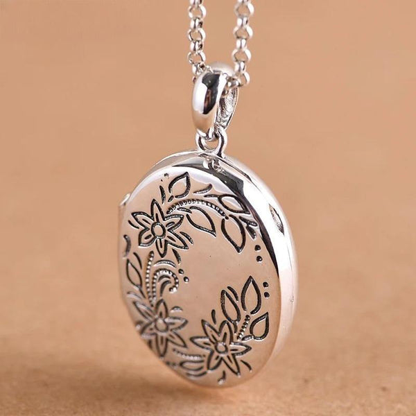 925 Real Sterling Silver Vintage Ethnic Thai Silver Engraved Silver Gawu Box Necklace Pendant