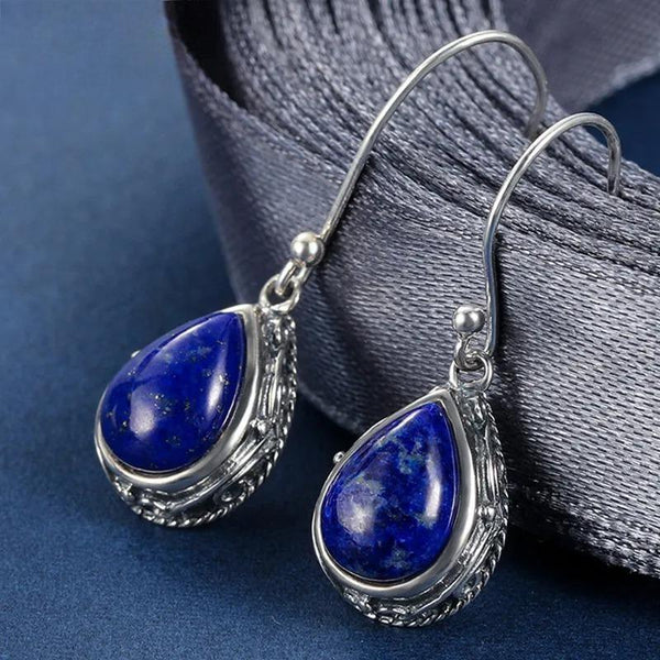 Real 925 Sterling Silver Jewelry Water Drop Earrings for Women