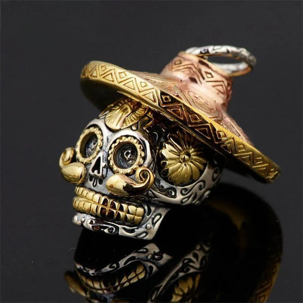 Punk 925 Sterling Silver Skeleton Skull Pendants Fit Necklaces for Men Women