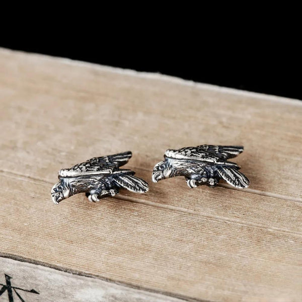 Punk Gothic Style Cool Men Women Creative Retro Flying Eagle Bird Stud Earrings