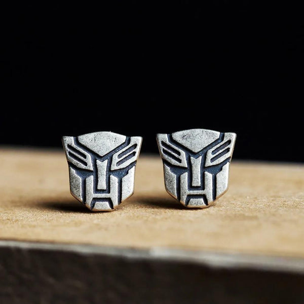 Delicate Mini Decepticons 925 Sterling Silver Stud Earring Vintage Gothic Personality Earrings