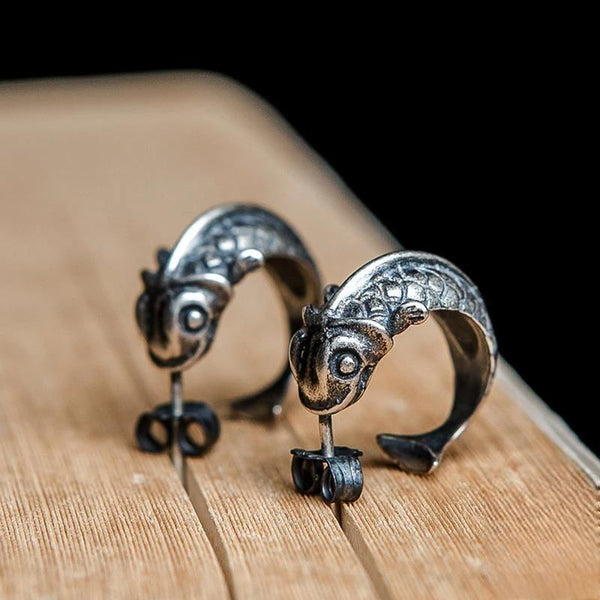 Retro Fish Stud Earrings for Women