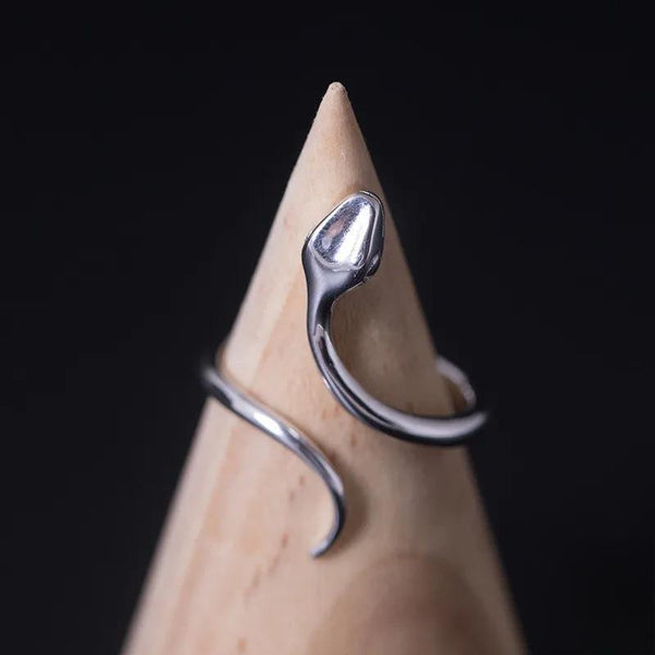 Minimalist Style 100% 925 Sterling Silver Snake Ring For Men Women