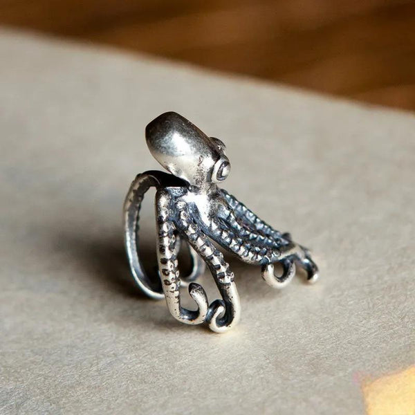 925 Big Octopus Ear Cuffs Vintage Ear Bone Clip Earrings For Women Men