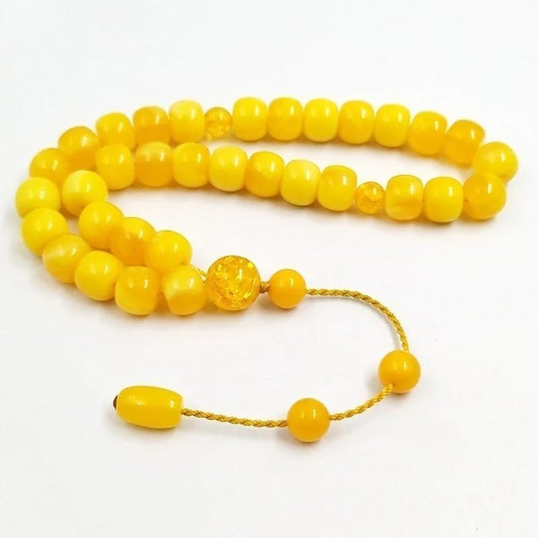 Yellow Resin prayer beads bracelet muslim ADHA gifts