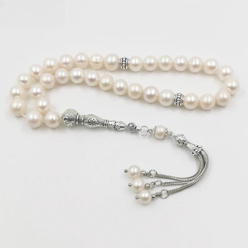 Tasbih Natural Pearl Hot sale style Freshwater pearl misbaha rosary bead pearl bracelet Women Love gift