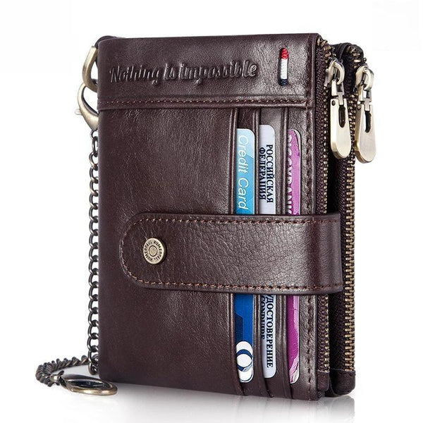 Cardholder Wallet Men RFID Genuine Leather Organizer Wallets