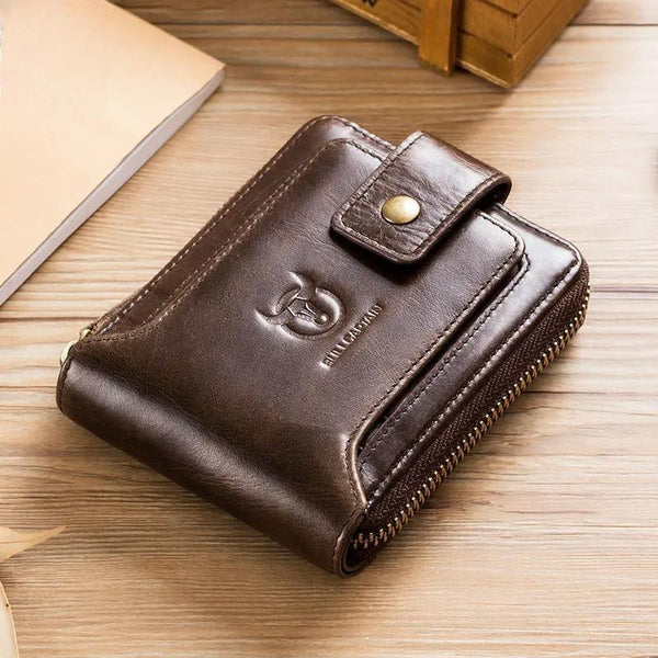 Men's Wallet Genuine Leather Purse Male Rfid Wallet Multifunction Storage Bag