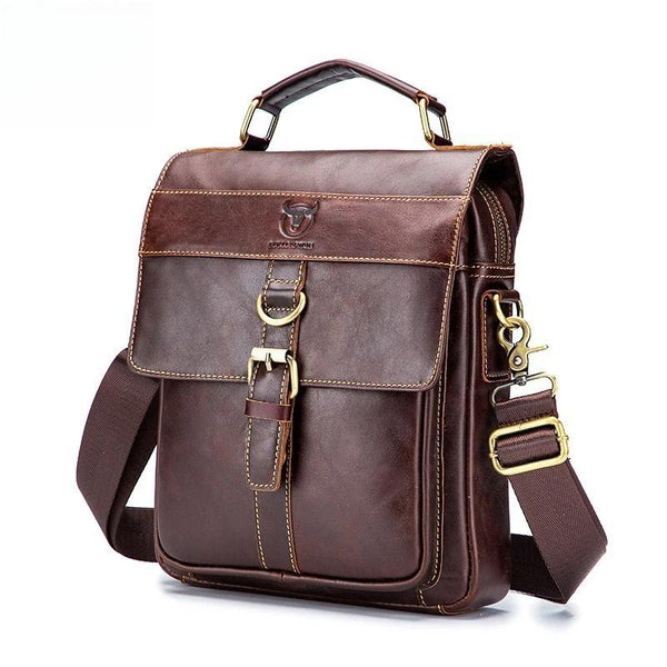 Men's Leather Shoulder Bag, Retro Business Crossbody Bag