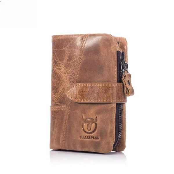 leather wallet men's fashion two-fold card holder wallet RFID blocking men wallet