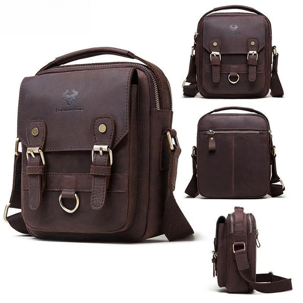 High Quality Cowhide Men's Messenger Bag Genuine Leather Crossbody Bags