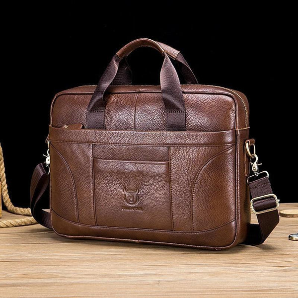 Men Briefcase Famous Brand Leather Shoulder Messenger Bags Office Handbag