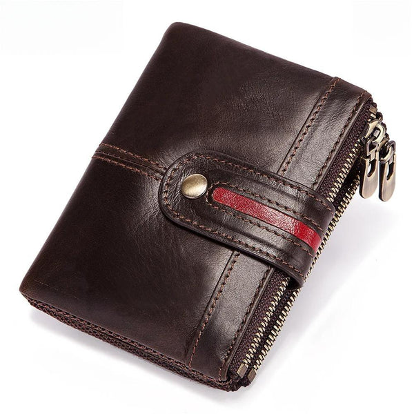 Small Genuine Leather Men's Wallets England Style Card Holder Top Quality Mini Purse for Women