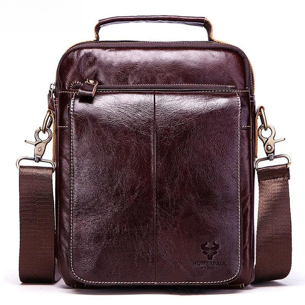 Luxury Bags for Men Genuine Leather Shoulder Bag Business Male Office Messenger Bag Multi-pocket