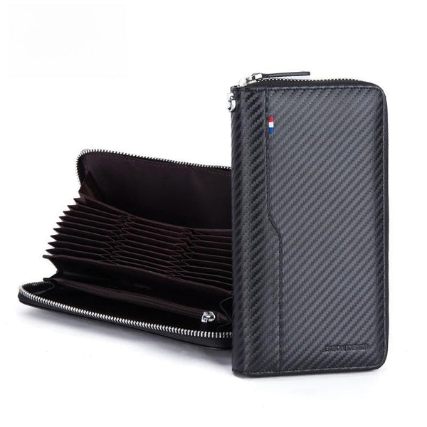 DENIM Carbon Fiber Men Wallets Long Style High Quality Card Holder