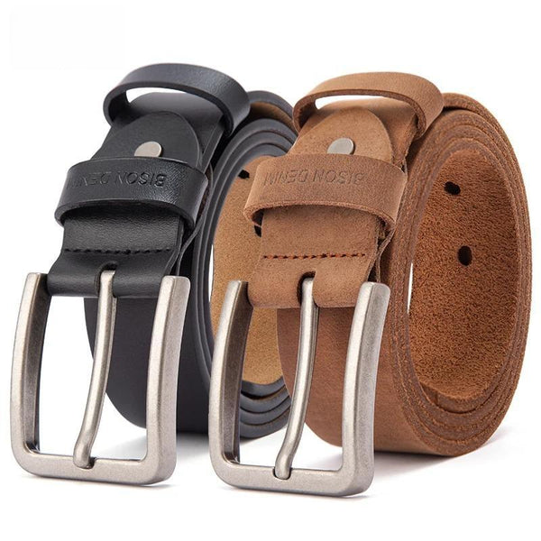 Genuine Leather Vintage Men Belt Luxury Designer Business Waist Strap High Quality Casual Belt