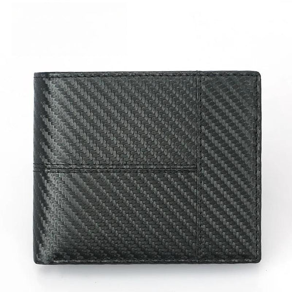 Business Men Wallet Carbon Fiber RFID Blocking Credit Card Holders Pocket Purse Men Short Wallet