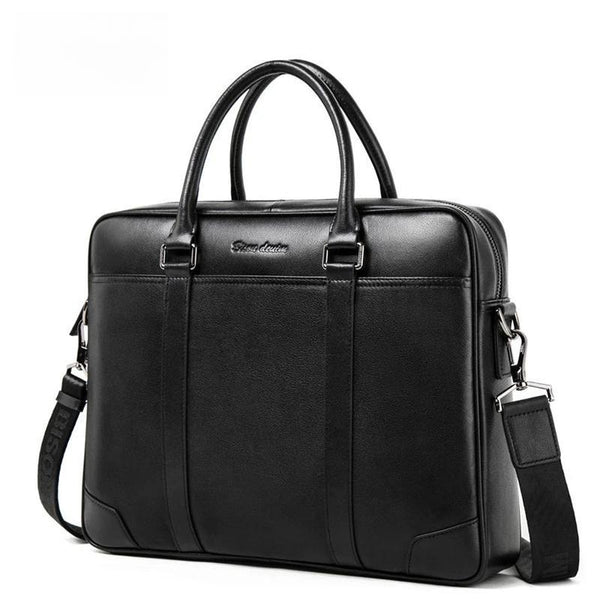 DENIM Genuine Leather Briefcase Men Business Luxury Crossbody Bag