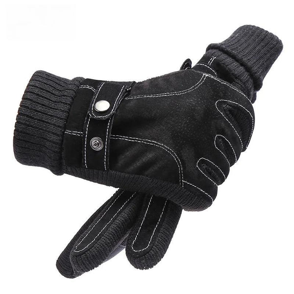 DENIM Men's Gloves Thicken Windproof Touch Screen Warm Winter Gloves