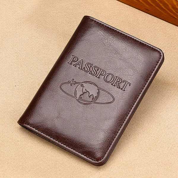 High Quality Cowskin Passport Cover Genuine Leather Card Holder