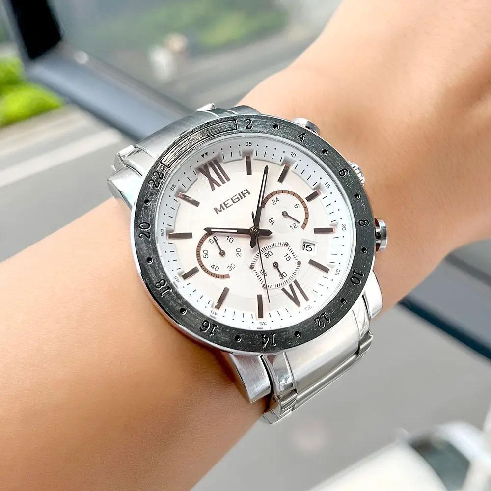 hot brand quartz watches for men man's business white wristwatch