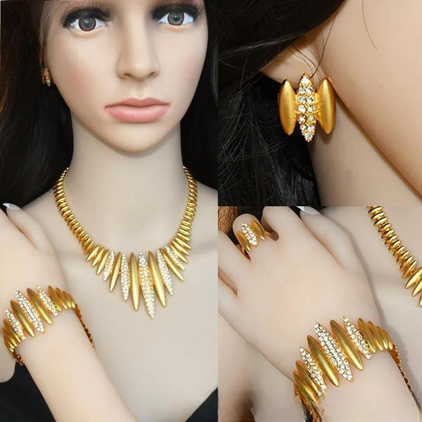 Ethiopia Gold Color Dubai Jewelry Sets Women African Party Wedding Gifts