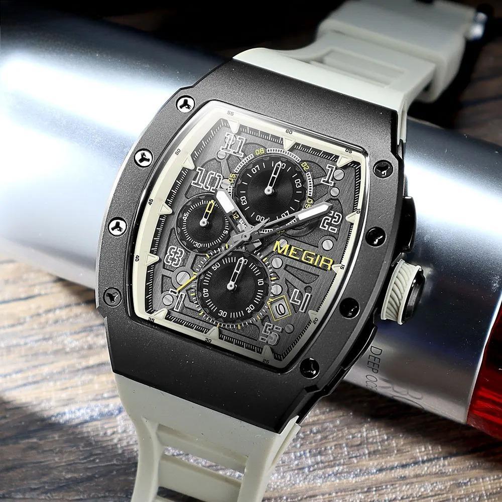 316 Stainless Steel Quartz Watch for Men Fashion Waterproof Luminous Chronograph Wristwatch