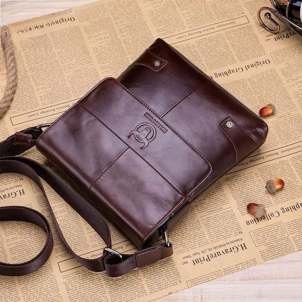 Men's Bag Leather Messenger Shoulder Bag Leather Messenger Handbag Men's