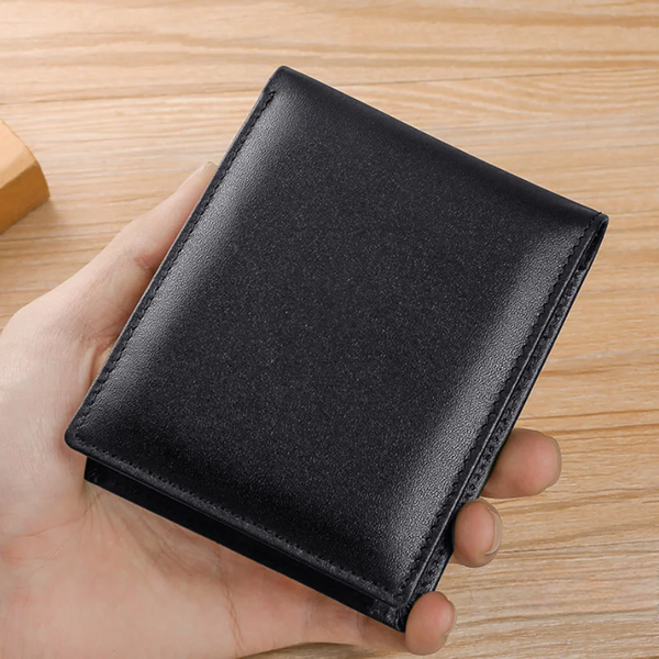 Genuine Leather Men Short Wallets Brand Luxury RFID Blocking Wallet