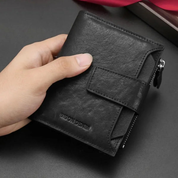 DENIM Genuine Leather Men Wallet