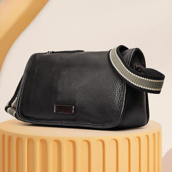 Fashion Men's Shoulder Crossbody Bags Genuine Leather Casual Unisex Messenger Bag