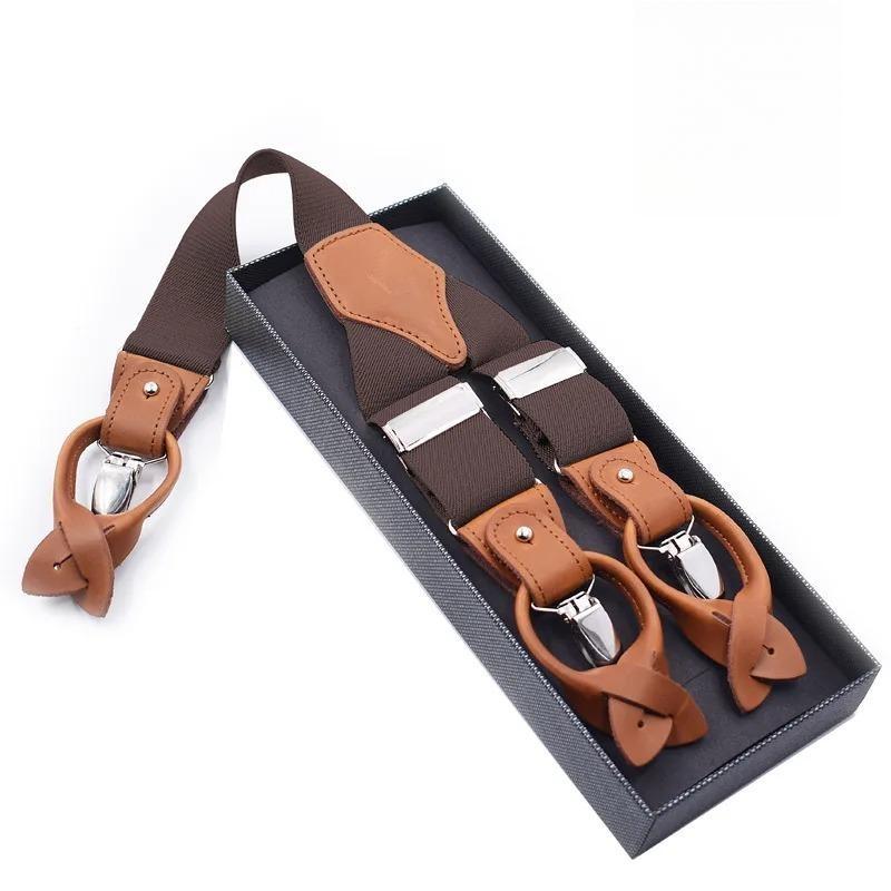 Leather Suspender Men Suspenders giarrettiere Male Casual suspensorio