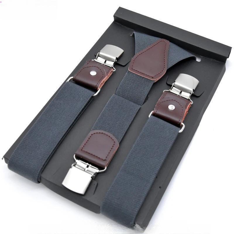 Men's Suspenders Fashion Leather Suspender Men Casual Suspensorios Trousers Strap