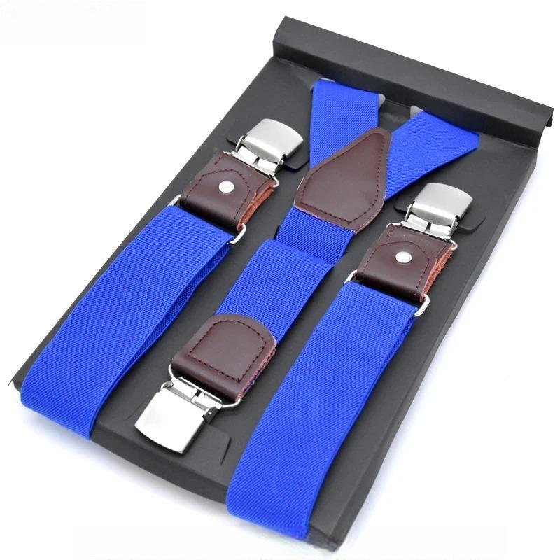 Men's Suspenders Fashion Leather Suspender Men Casual Suspensorios Trousers Strap