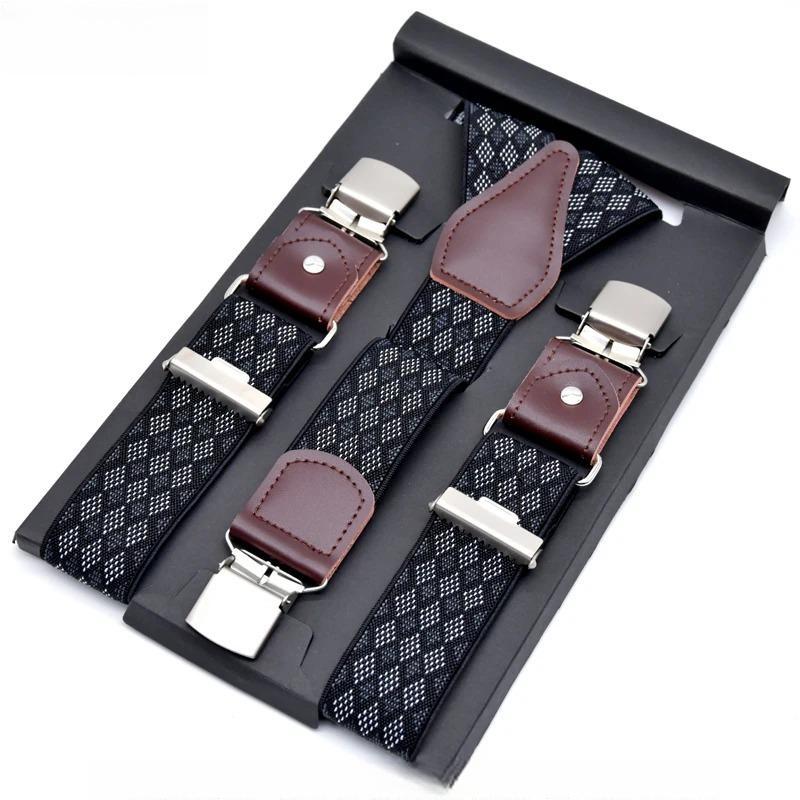 Men's Suspenders Fashion Leather Suspender Men Casual Suspensorios Trousers Strap