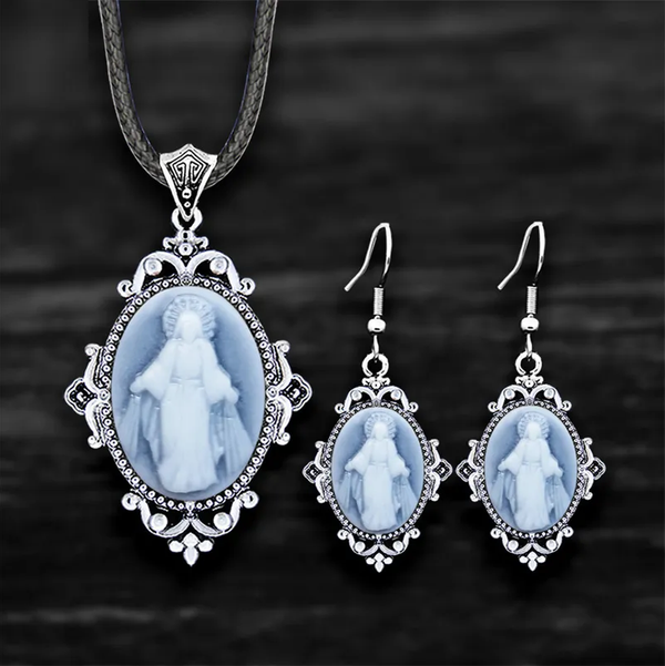 Vintage Jesus Cameo Jewelry  Sets Women