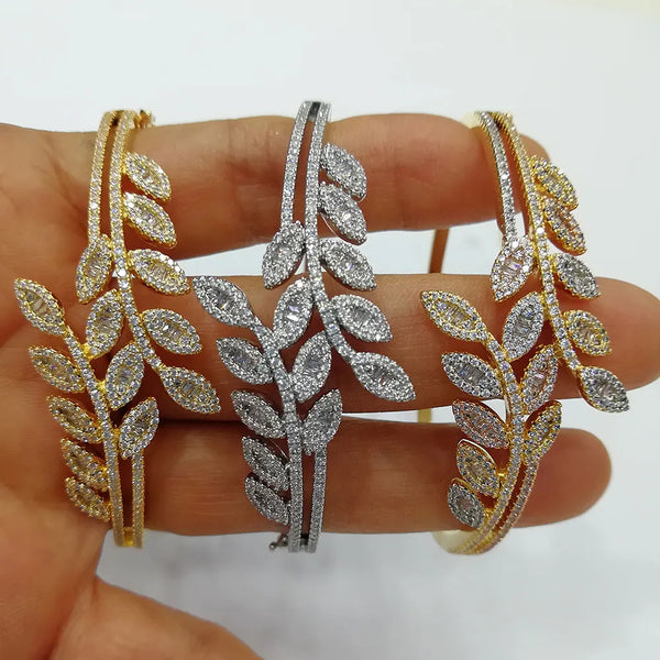 Maxi Size 3 Colors Leaf Bracelet Bangle For Women