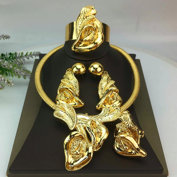 Newest Big Jewelry Brazilian Jewelry Sets for Women Party Birthday Gift