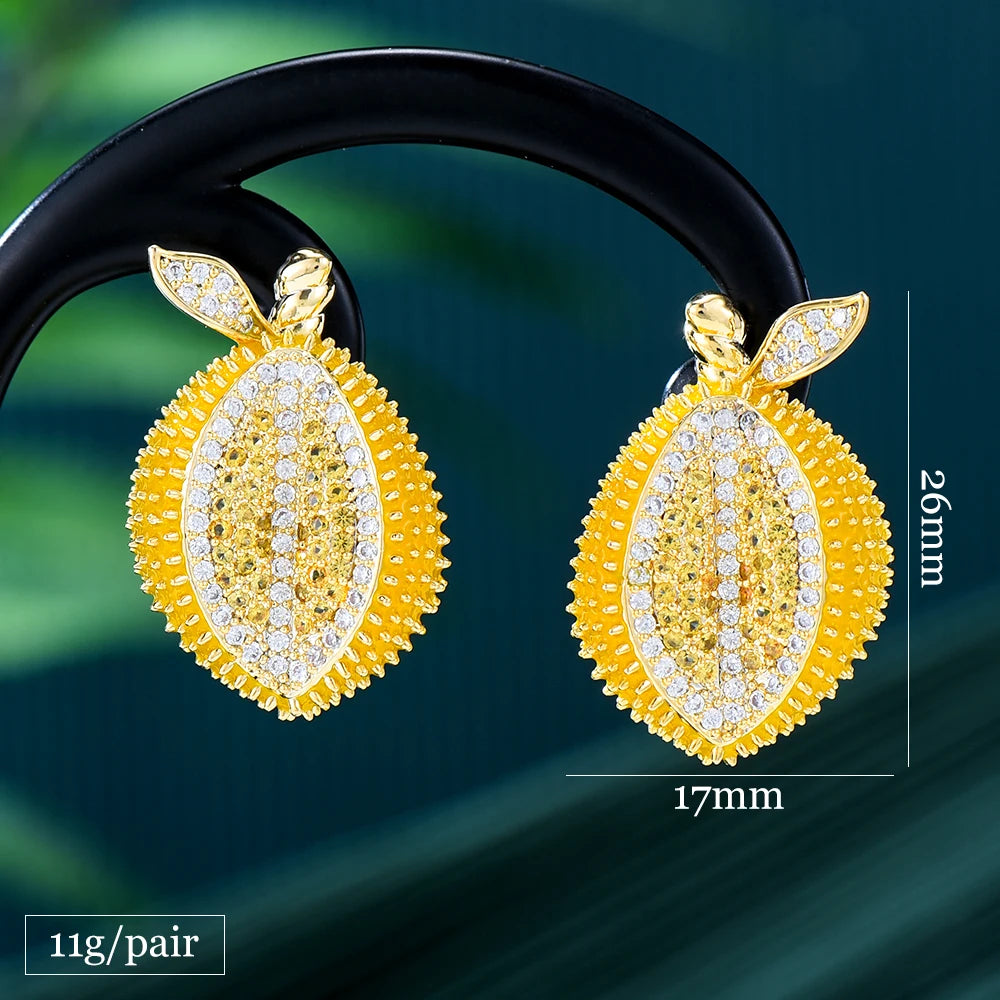 Surper Cute Lemon Orange Earrings For Noble Women