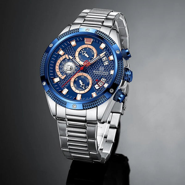 Business Quartz Calendar Male Watches Waterproof Stainless Steel Men Wristwatch