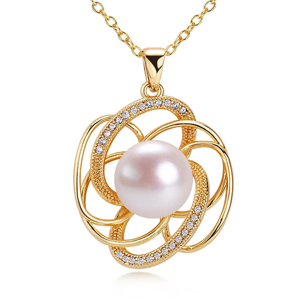 Pearl Necklace Bird  Nest Natural Pearl Exquisite 14k Gold Filled Choker Pendant