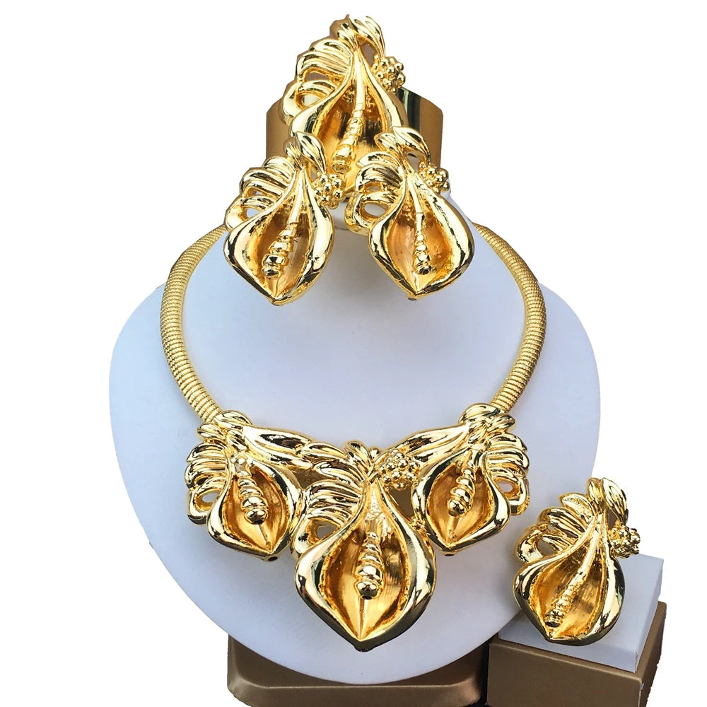 Newest Bold Necklace Beautiful Brazilian Jewelry Sets for Women