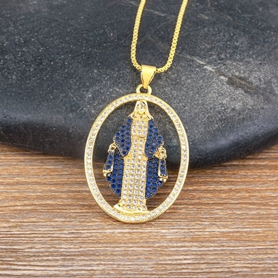 Virgin Mary Pendant Necklace Gift