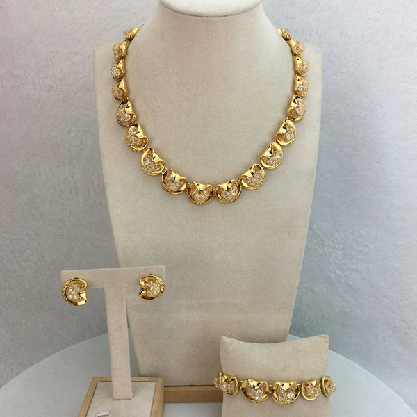 Luxury  Dubai Fine Jewelry Sets Unique Necklace for Women