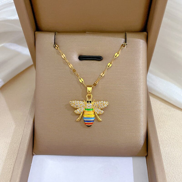 316L Stainless Steel Gold Color Necklace for Women