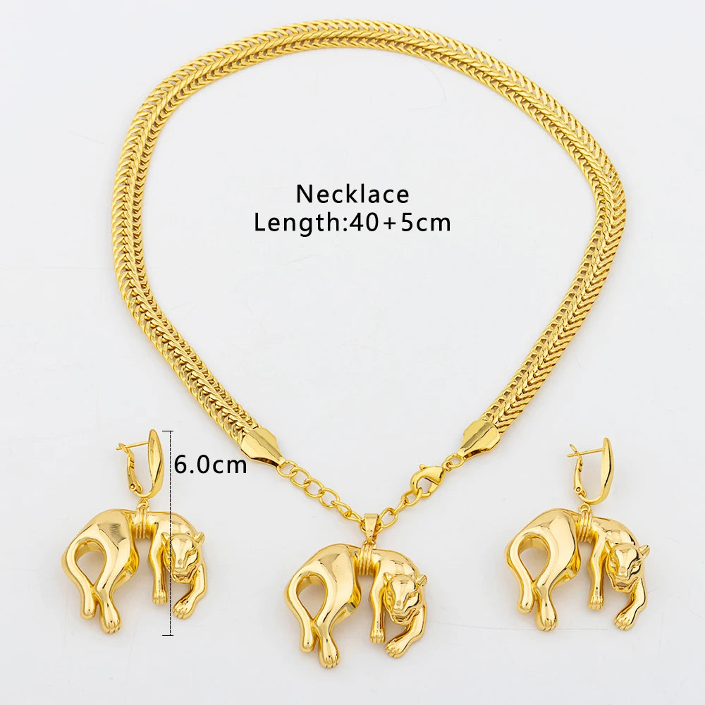 Necklace Earring  Gold Colour Copper Jewelry Sets