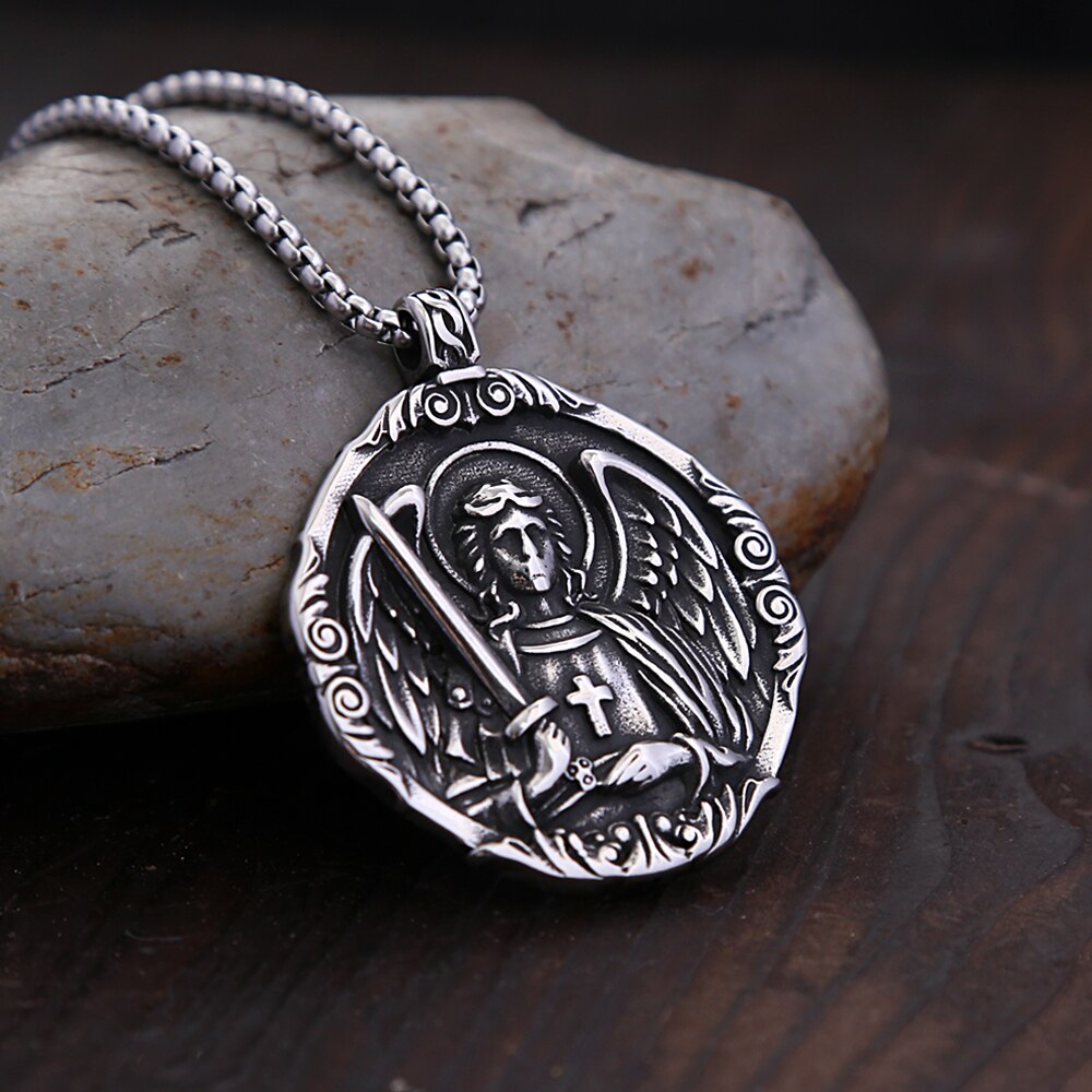 Vintage Classic Saint Michael Angel Pendant