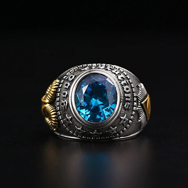 Retro S925 Silver Ring Men's